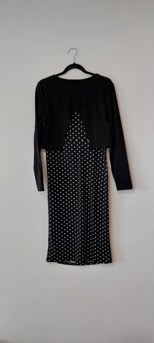 New Black & White Polka Dot Dress - Size L - photo 2