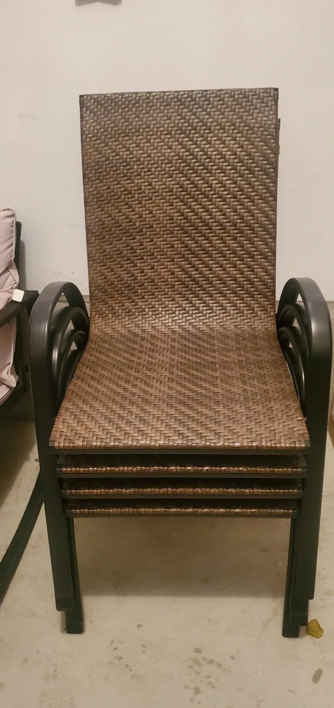 Wicker Outdoor Dining Chairs - Set of 4