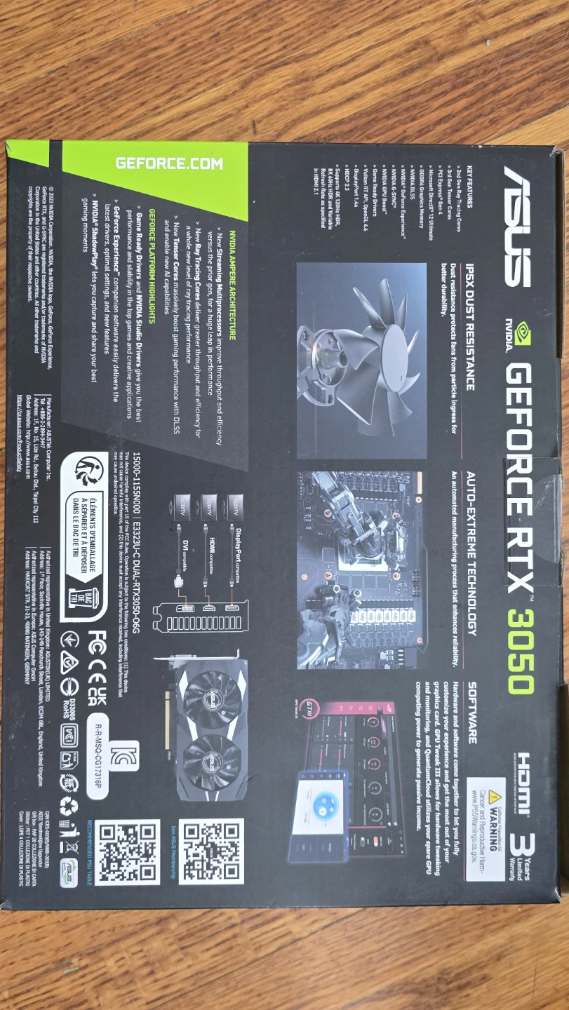 ASUS GeForce RTX 3050 Dual OC 6GB Graphics Card - New - photo 2