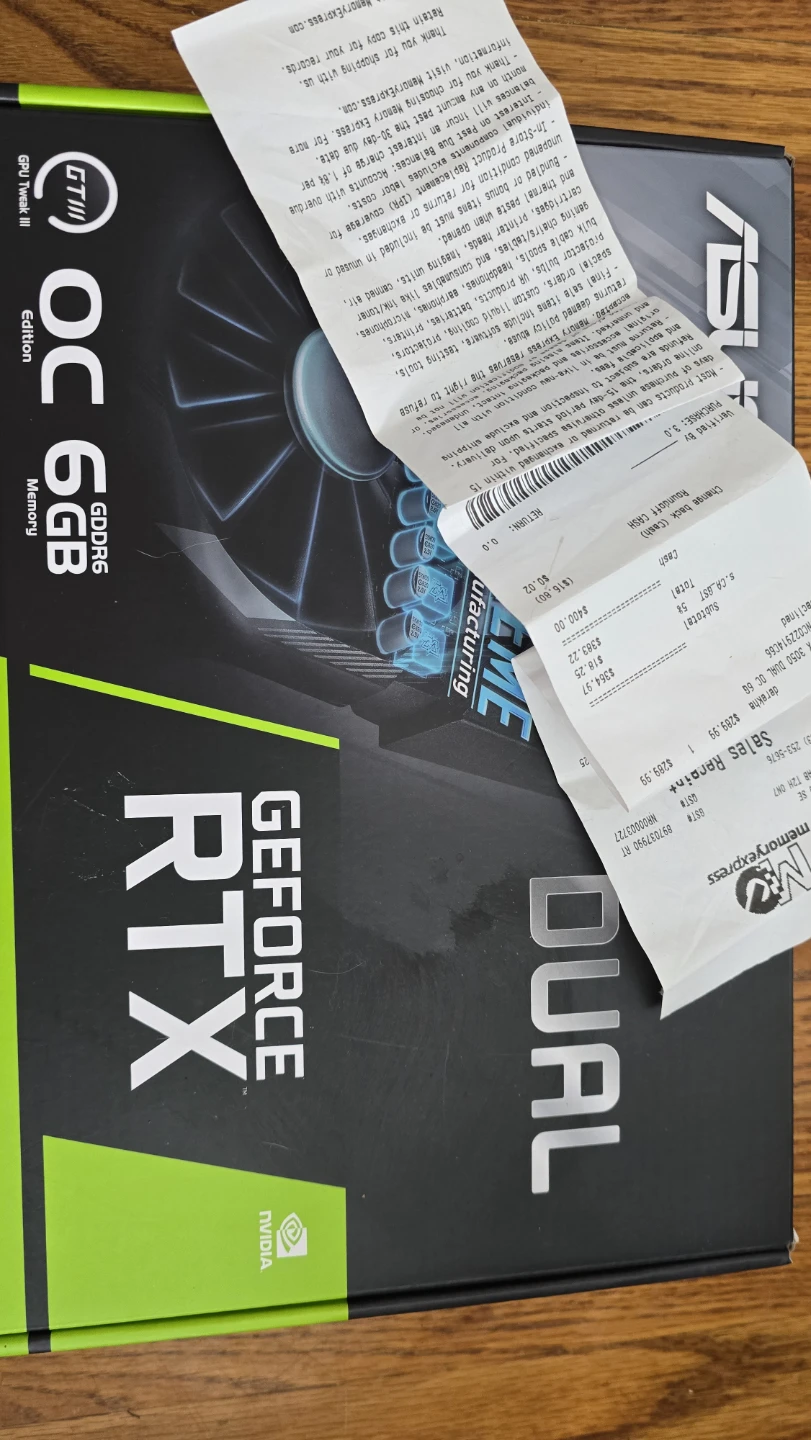 ASUS GeForce RTX 3050 Dual OC 6GB Graphics Card - New - photo 3