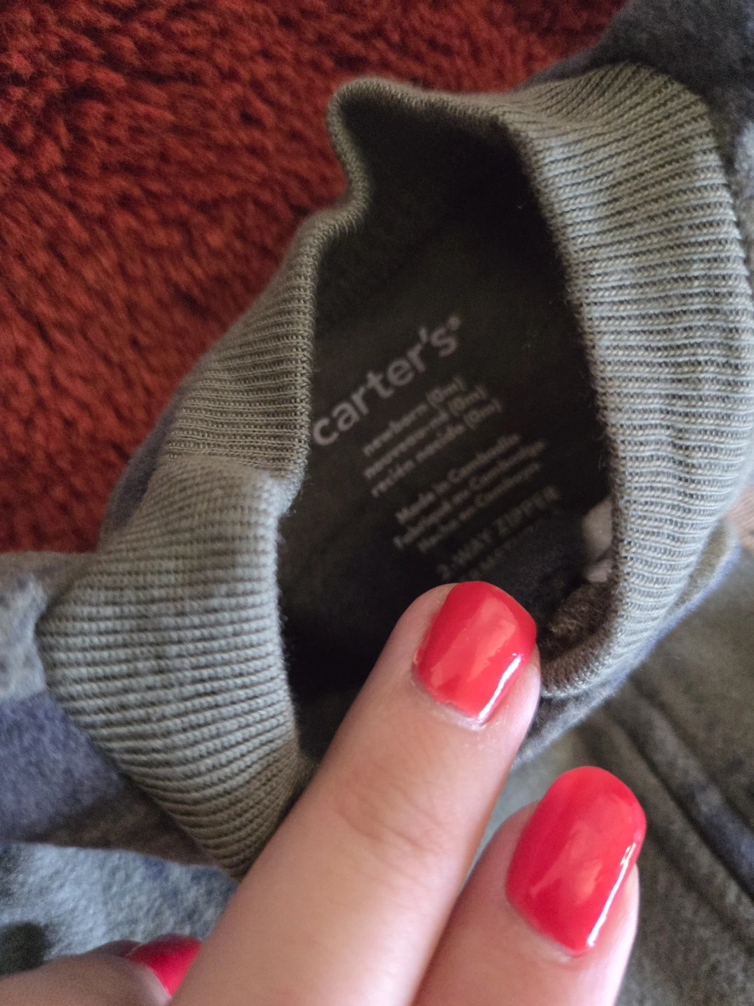 Carter's Newborn Plaid Fleece Footed Pajamas - New - photo 2