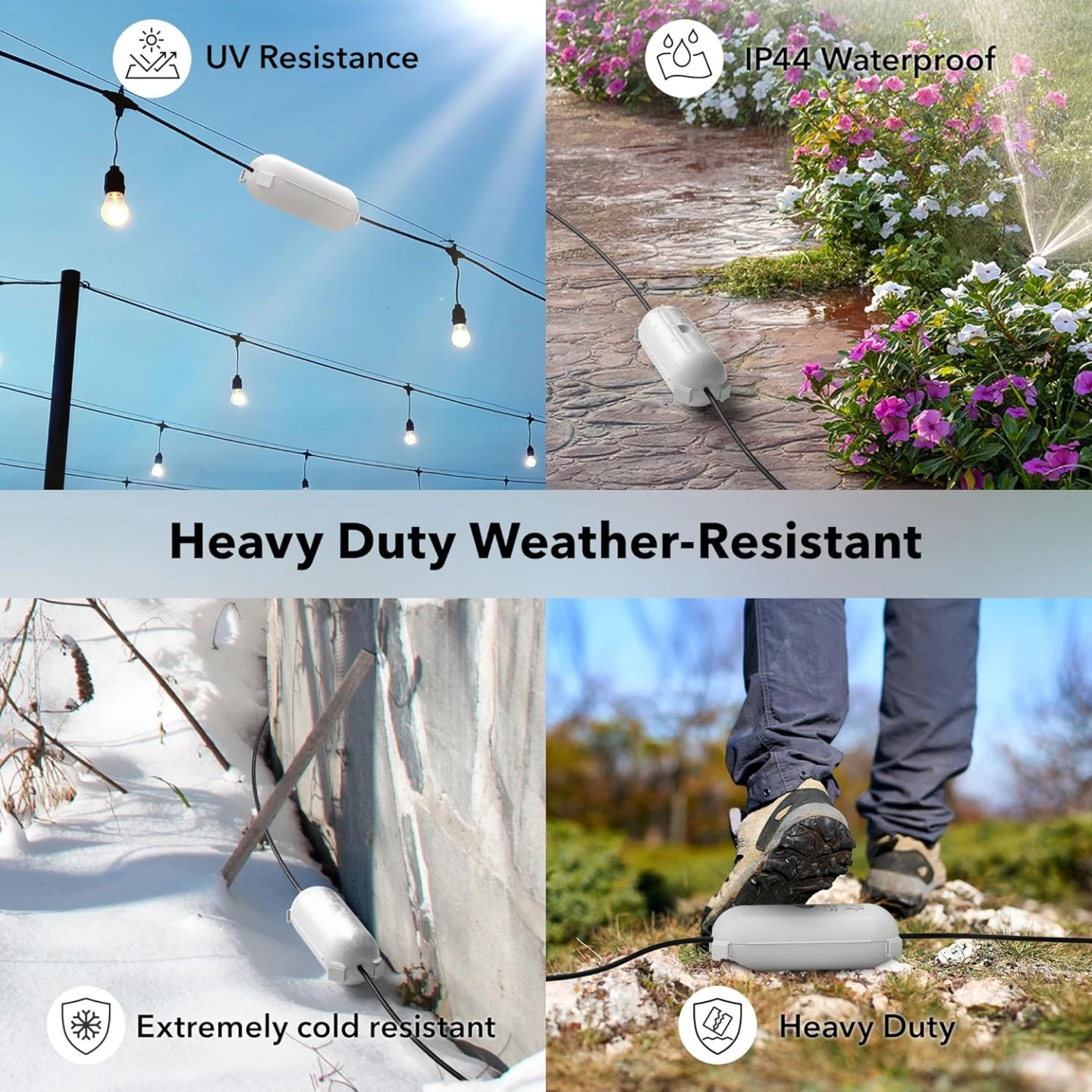 [3 Pack] Outdoor Extension Cord Safety Cover with Waterproof - photo 3