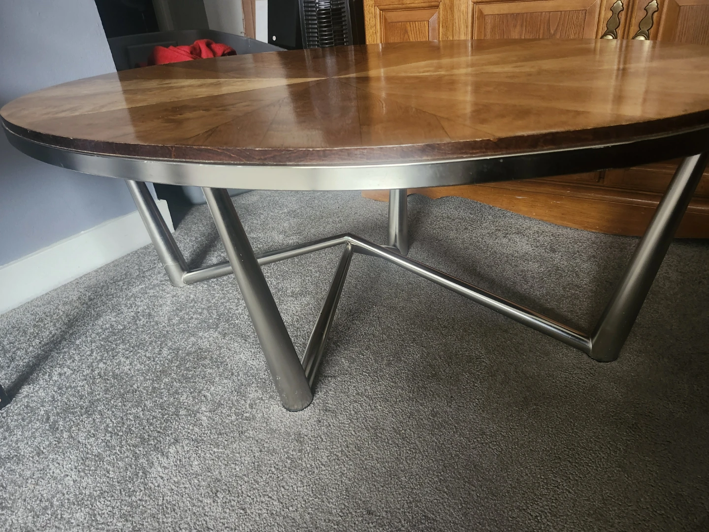 Oval Wood Coffee Table - photo 2