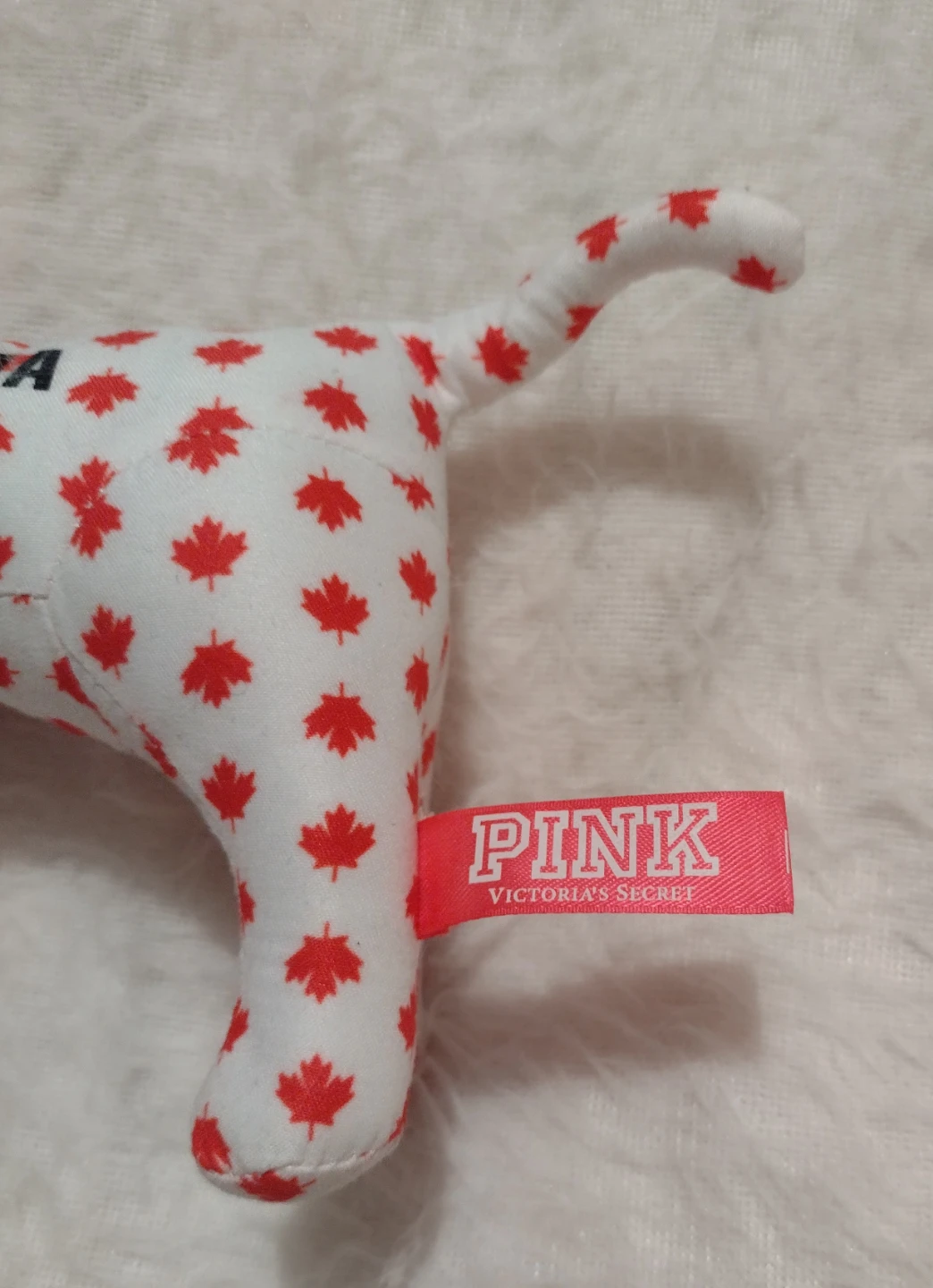 Victoria Secret Pink Canada Dog Plush Maple Leaf - photo 3