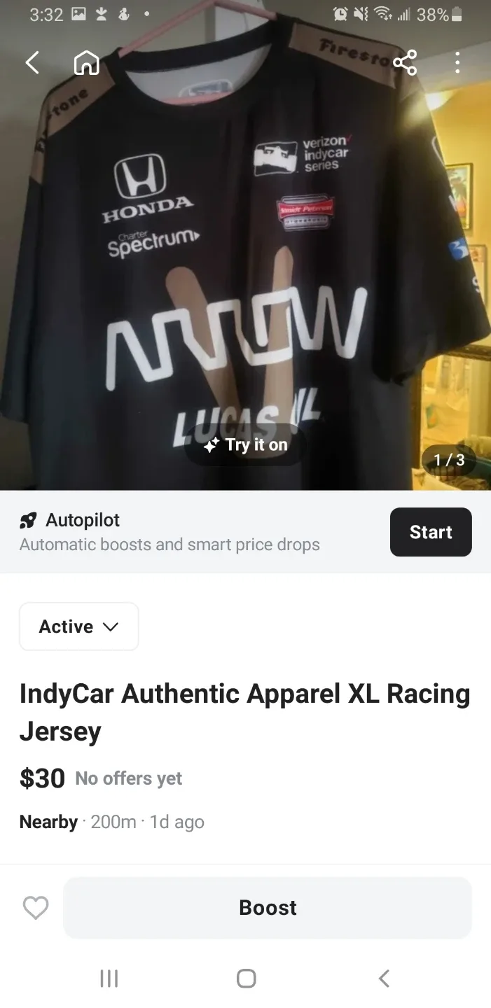 IndyCar Authentic Apparel XL Racing Jersey