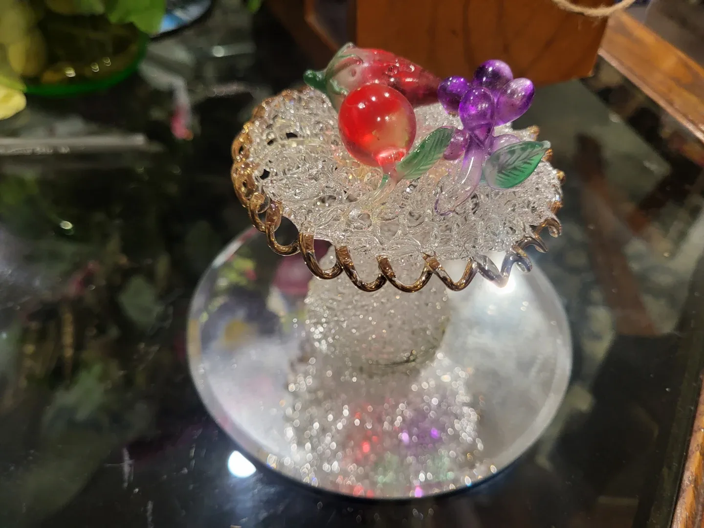 Glass Fruit Figurine