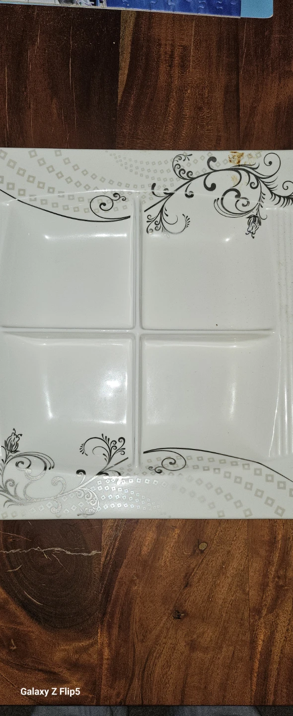 Square Divided Serving Dishes - Set of 2 - photo 2