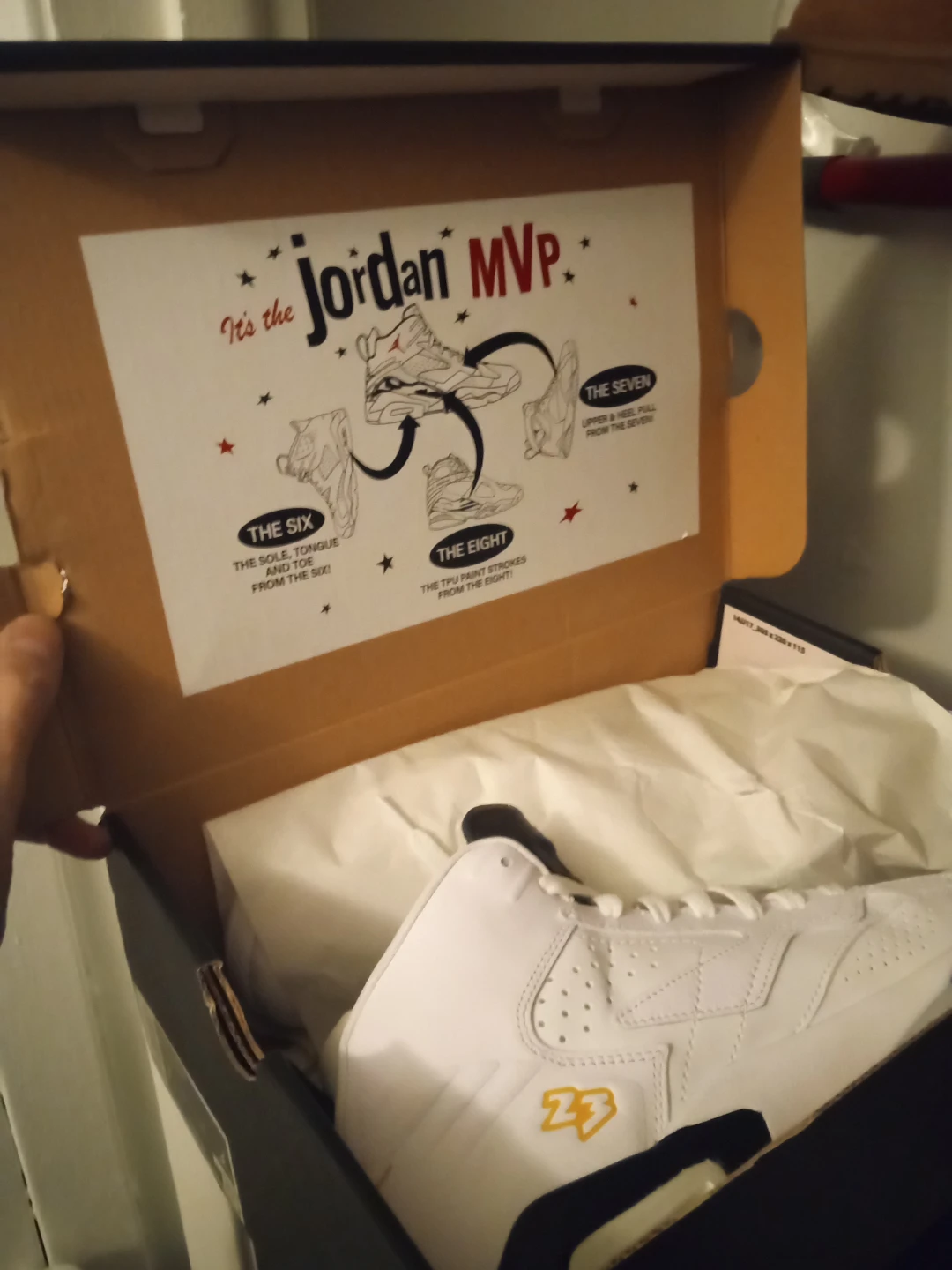 Jordan MVP 6 White/Gold Size 7Y - New in Box - photo 5