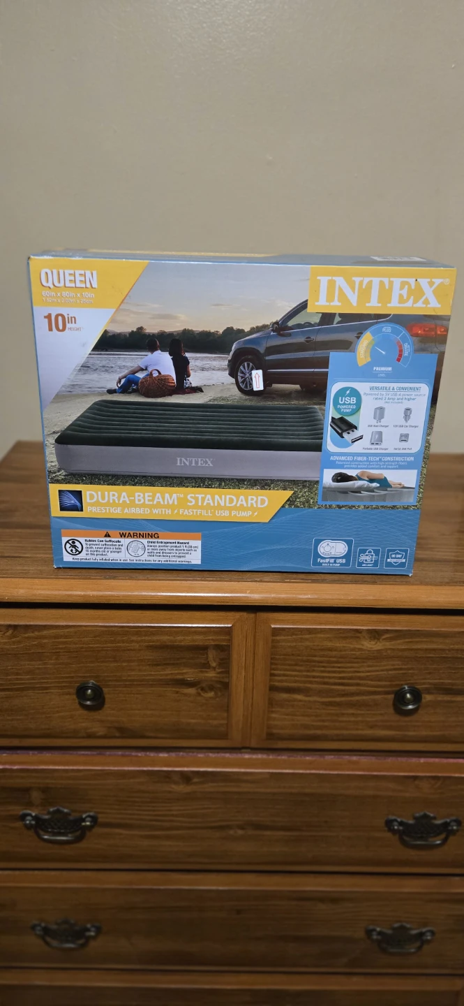 Intex Dura-Beam Prestige Air Mattress With USB Pump
