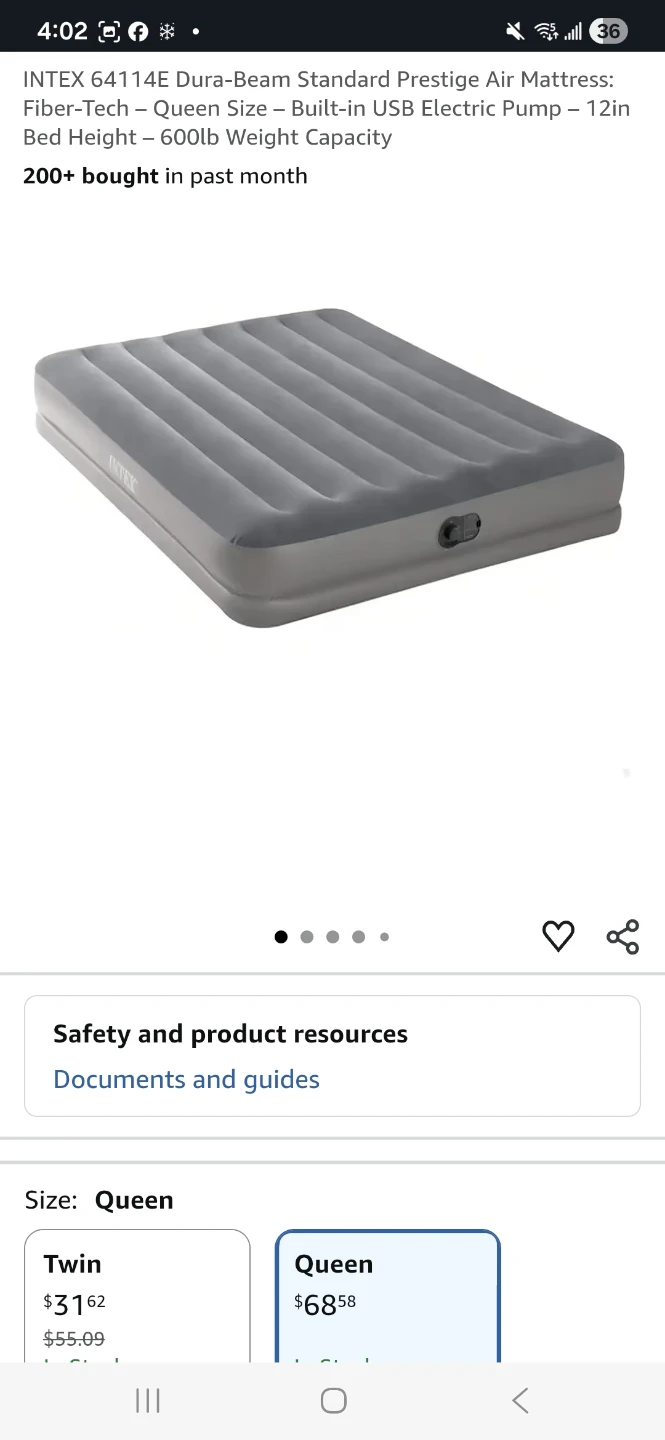 Intex Dura-Beam Prestige Air Mattress With USB Pump - photo 5