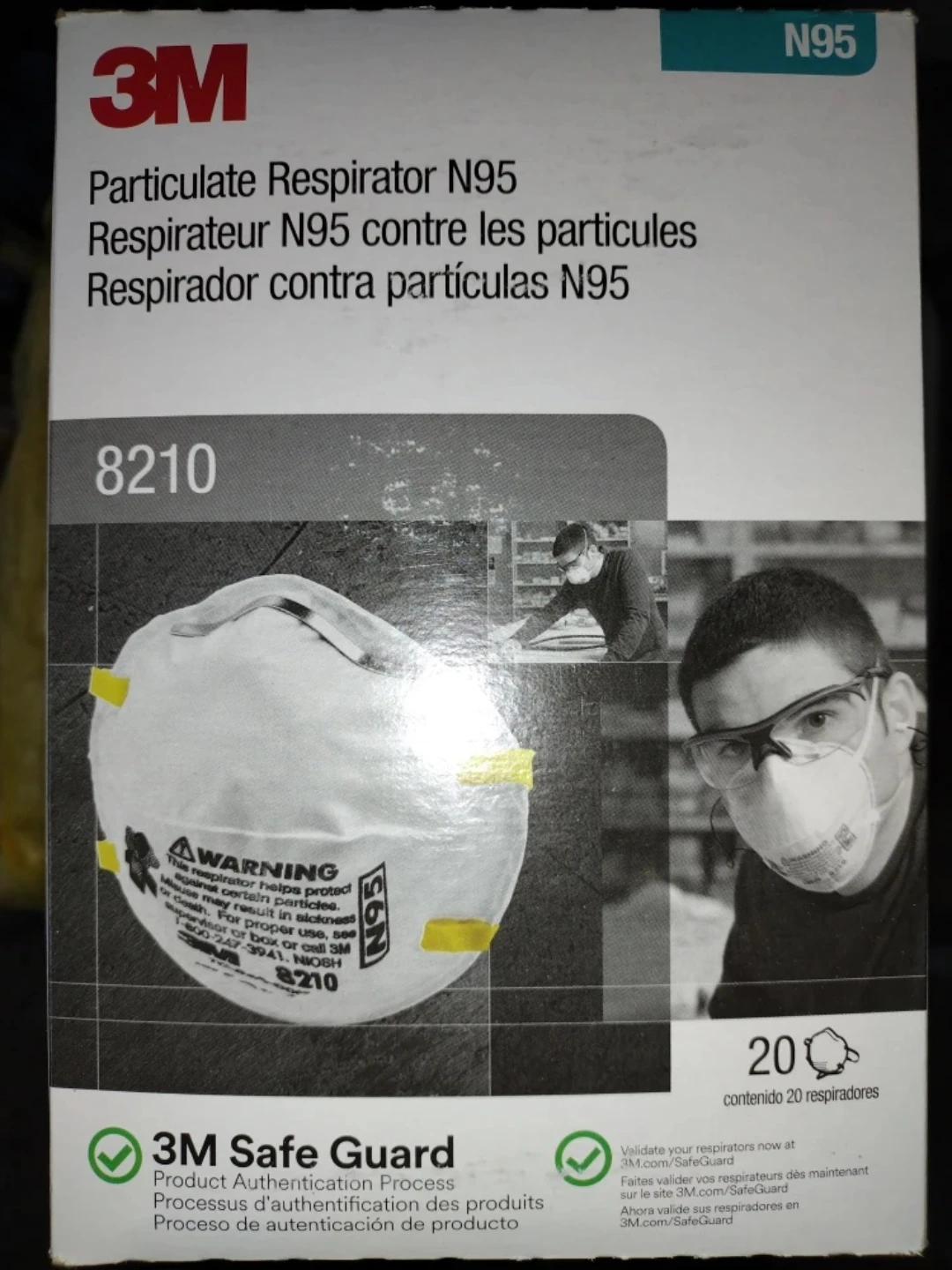 3M Particulate Respirator N95 - Model 8210 (20 count) #Cleanout - photo 2