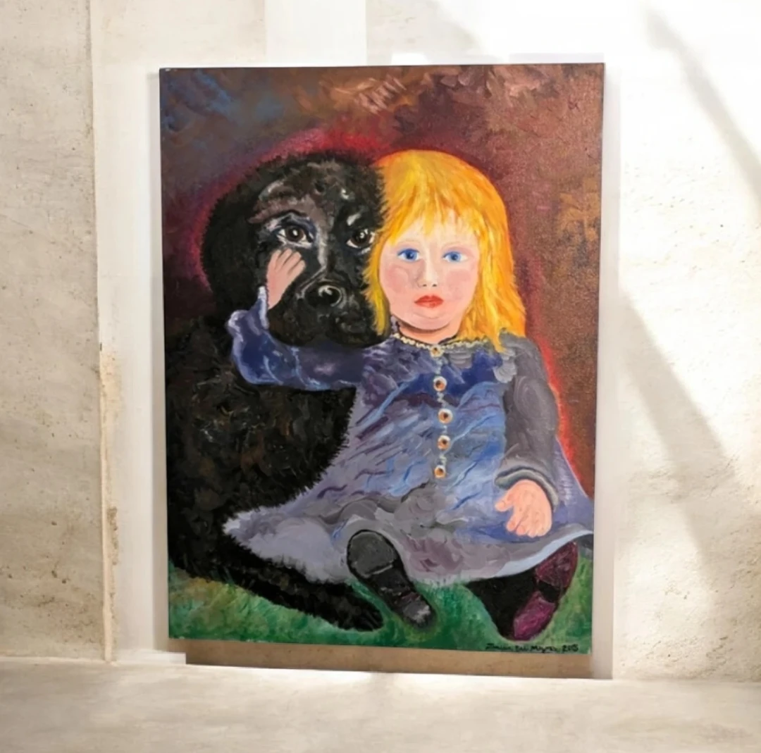 Oil on canvas "Olivia and Charlie" - photo 3