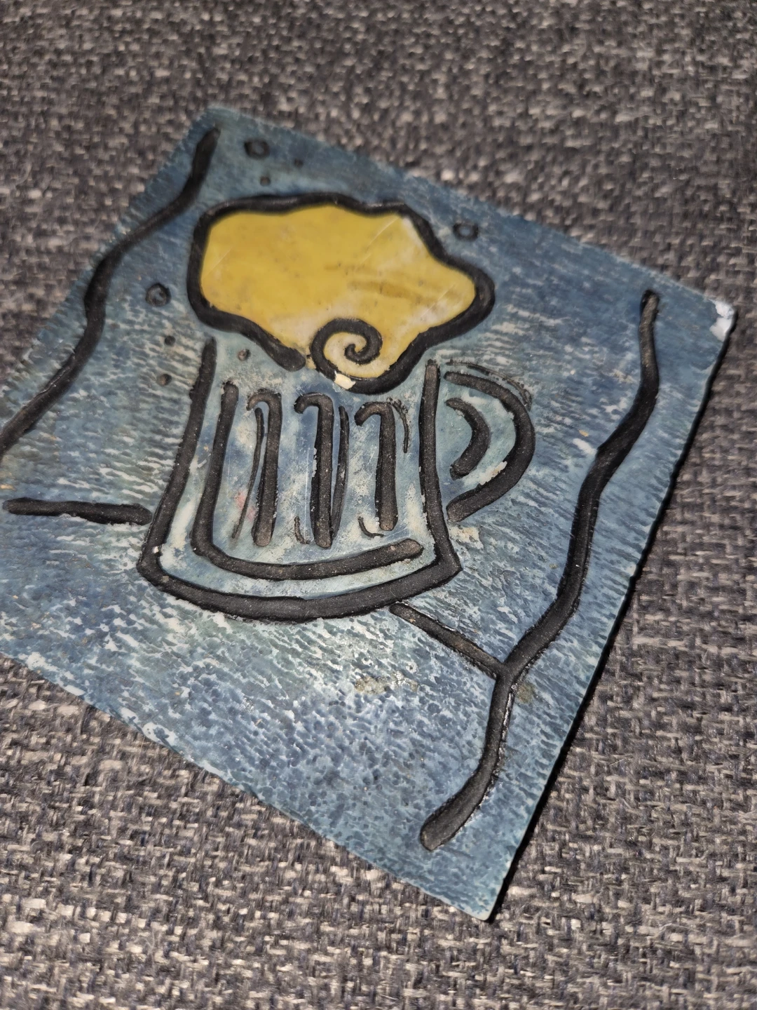 Handmade Beer Mug Coaster ×4