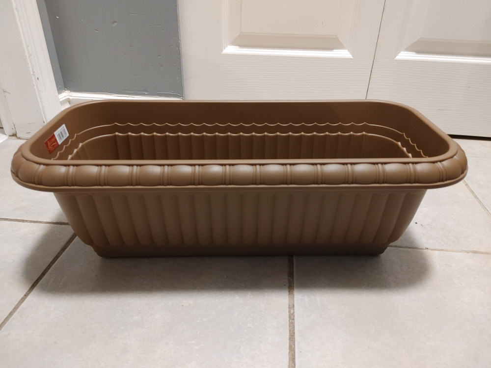 Brown Plastic Garden Planter Box