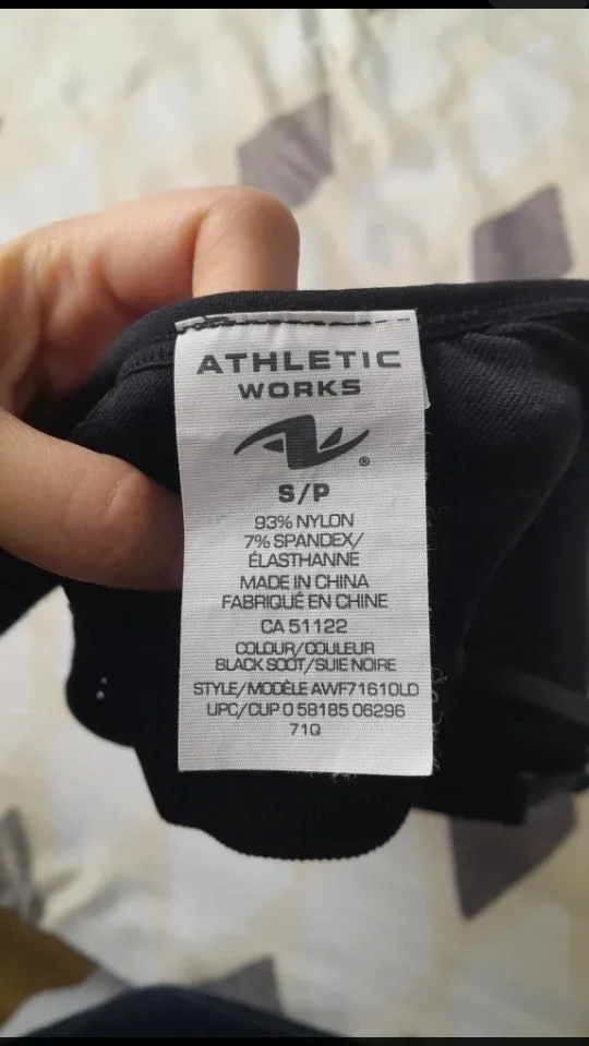 Athletic Works Black Sports Bra - Size S image indicator(3)