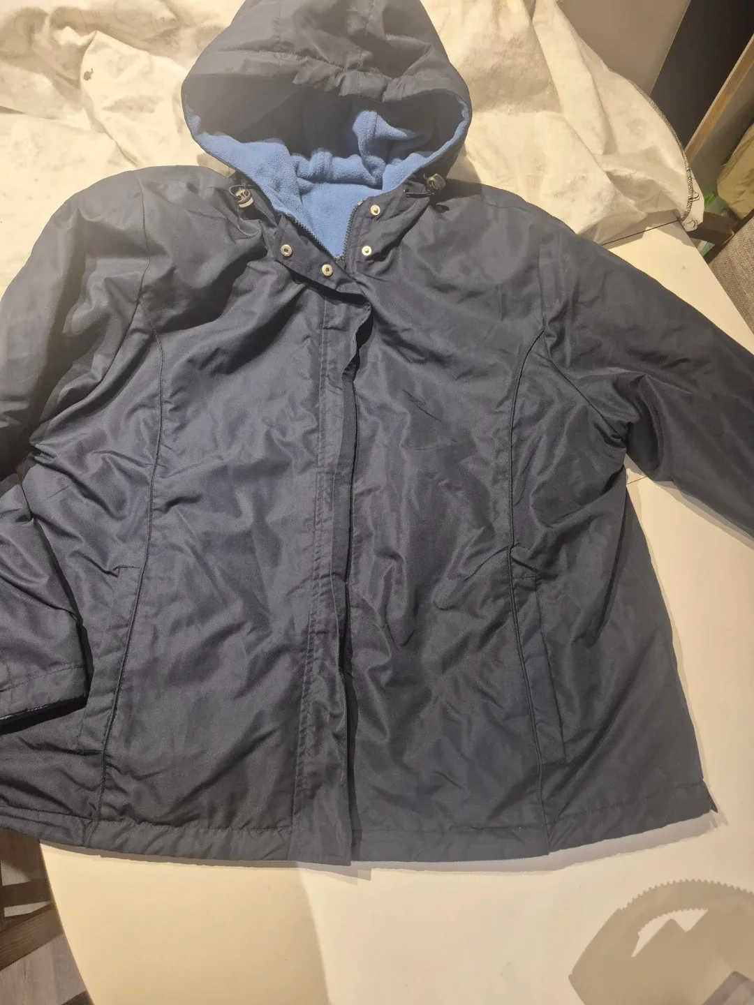 Navy Blue Reversible Fleece Jacket