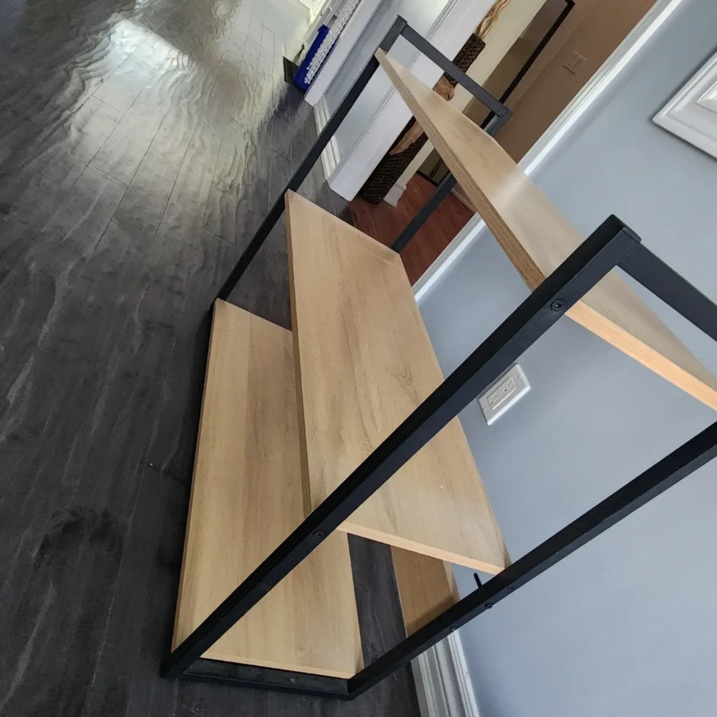 Wood & Metal Shelf Unit