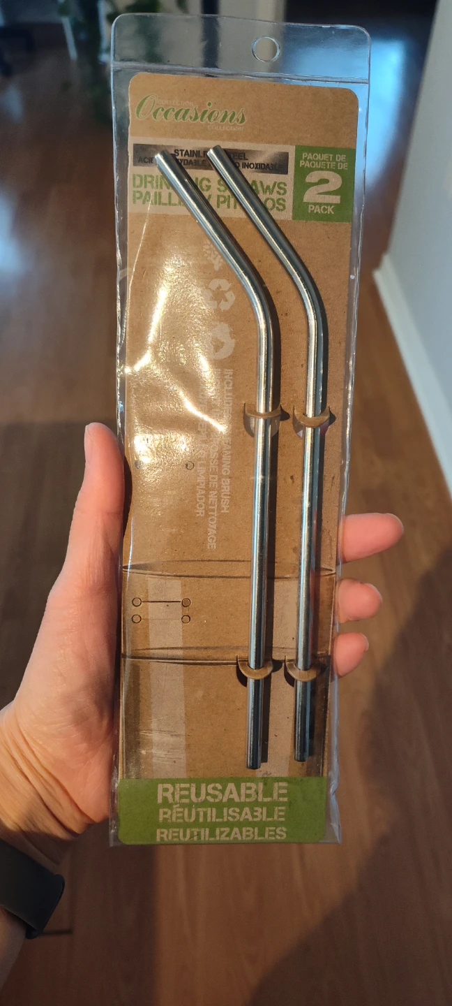 Occasions Stainless Steel Drinking Straws - New!