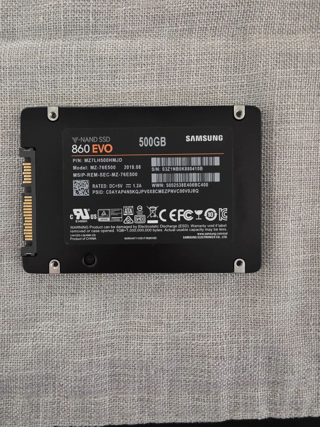 Samsung 860 EVO 500GB SSD