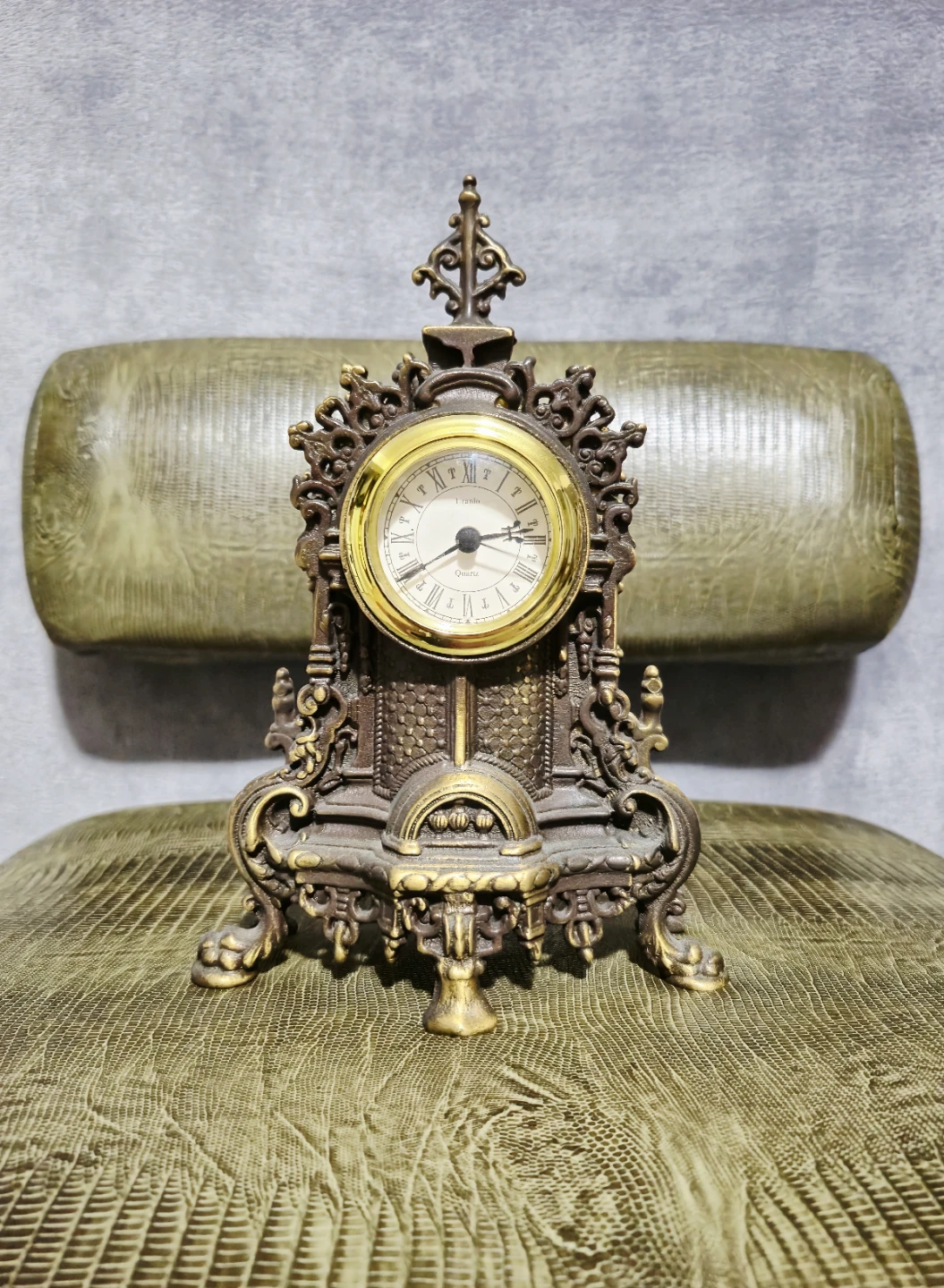 Italian Uranio Bronze Clock
