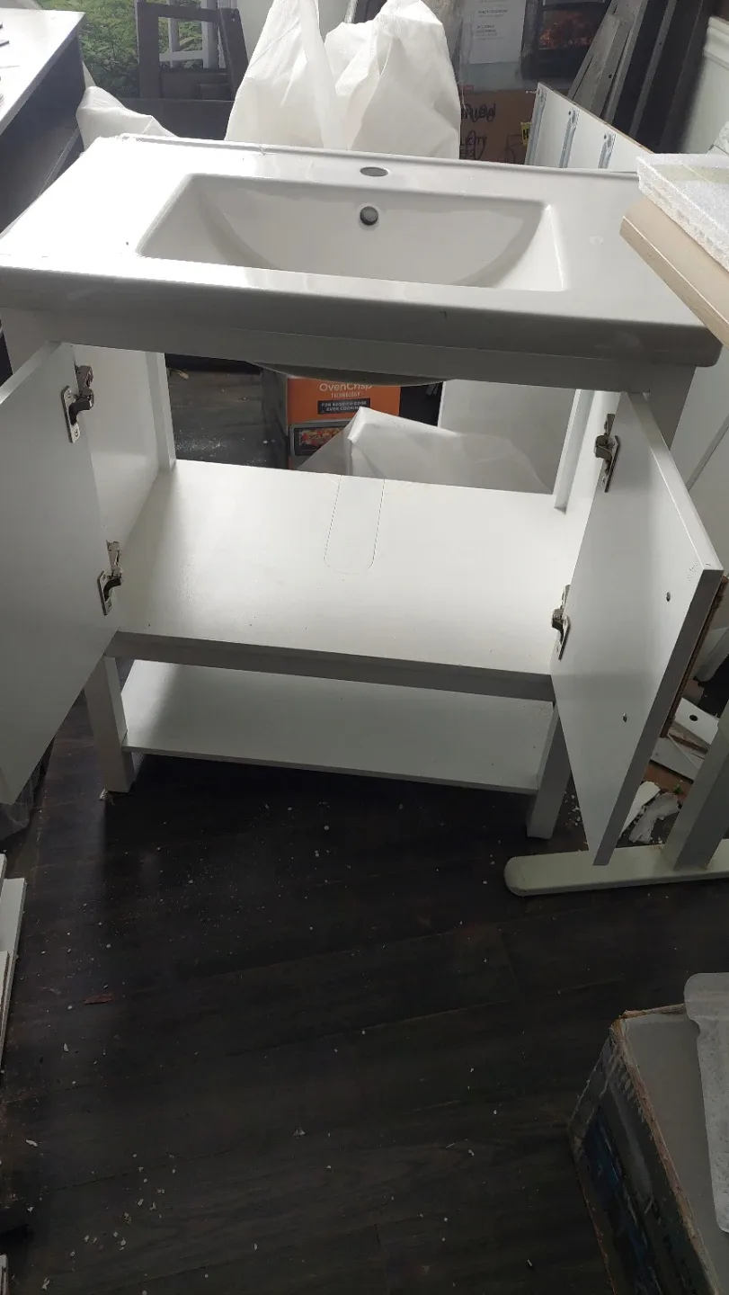 White Bathroom Vanity with Sink image indicator(2)