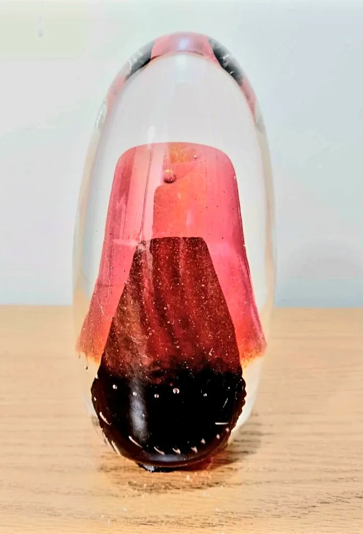 Unique Controlled Bubbles Murano Tall Volcano Lava