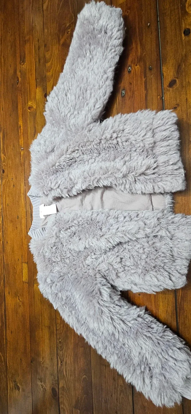 Girl's Faux Fur Jacket - Size 10