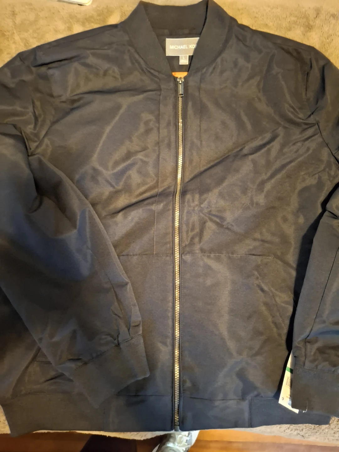 Michael Kors Black Bomber Jacket - Size L