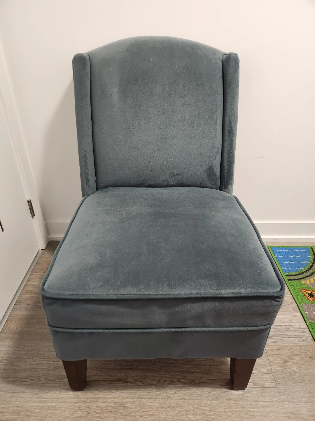 Dark Green Accent Velvet Chair - photo 2