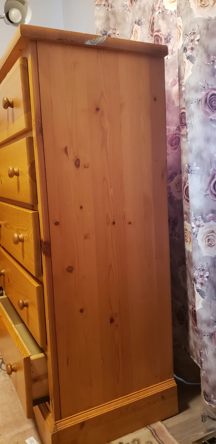 Wooden 5-Drawer Dresser - 29" x 18" x 46" - photo 2