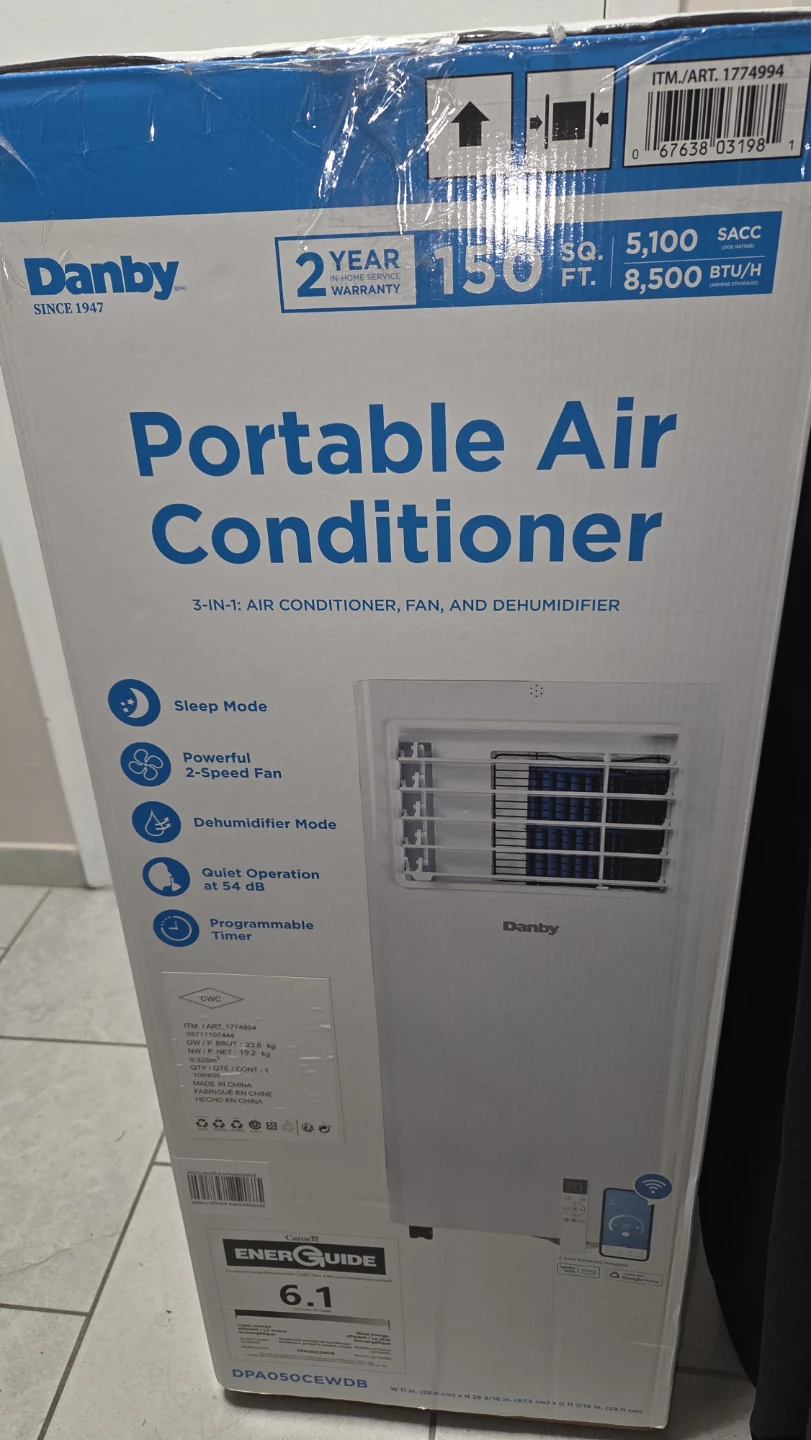 Danby Portable Air Conditioner - NEW in Box! - photo 2