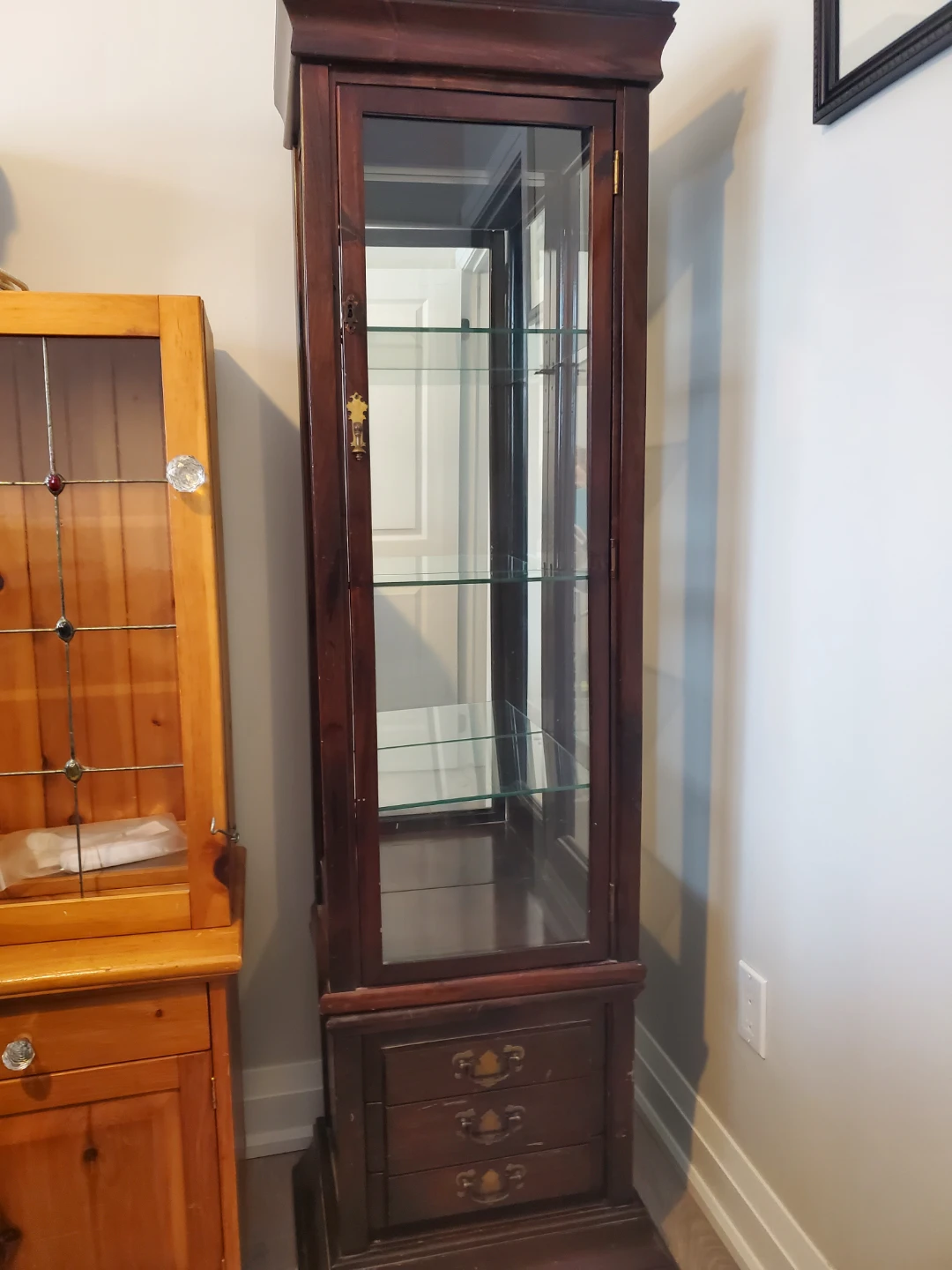 Curio cabinet.