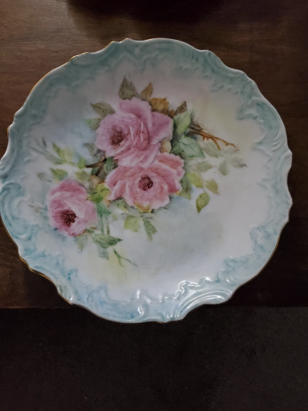 Vintage Floral Decorative Plates (Set of 2)