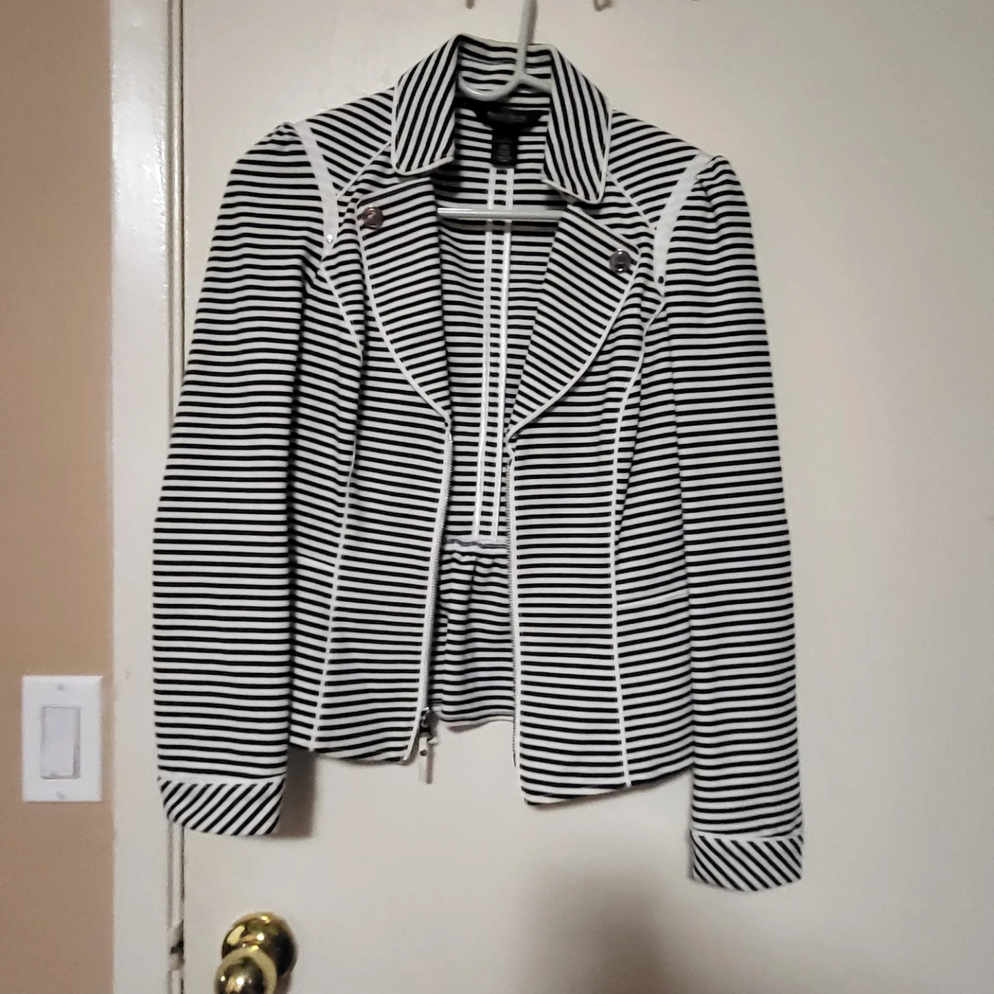 White House Black Market Striped Jacket - Size 2
