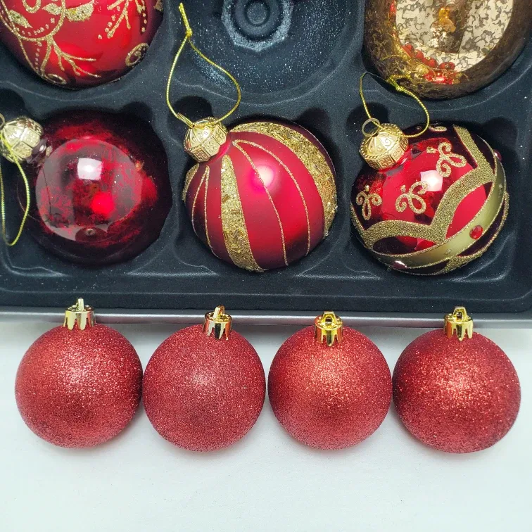 Red & Gold Christmas Ornaments #cleanout image indicator(7)