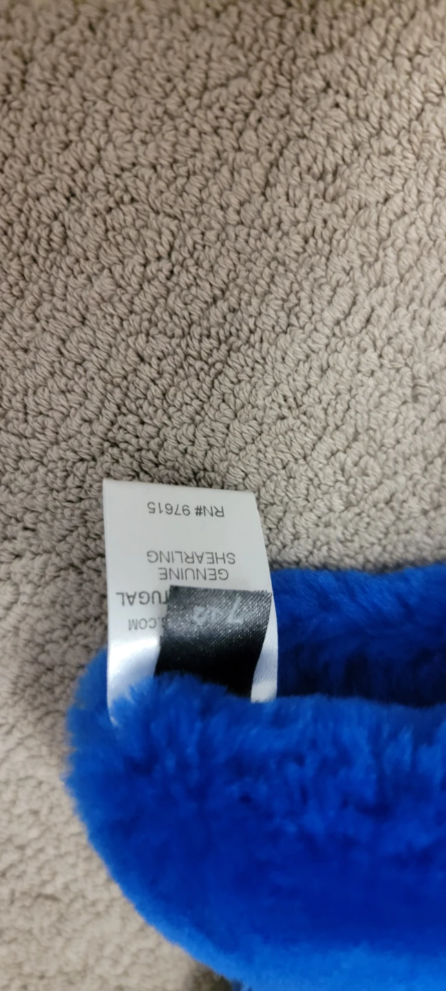 Blue Genuine Shearling Gloves - photo 4
