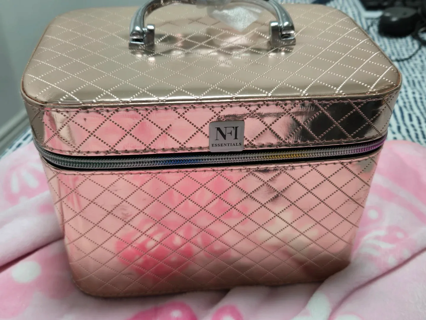 NFI Essentials Pink Makeup Train Case