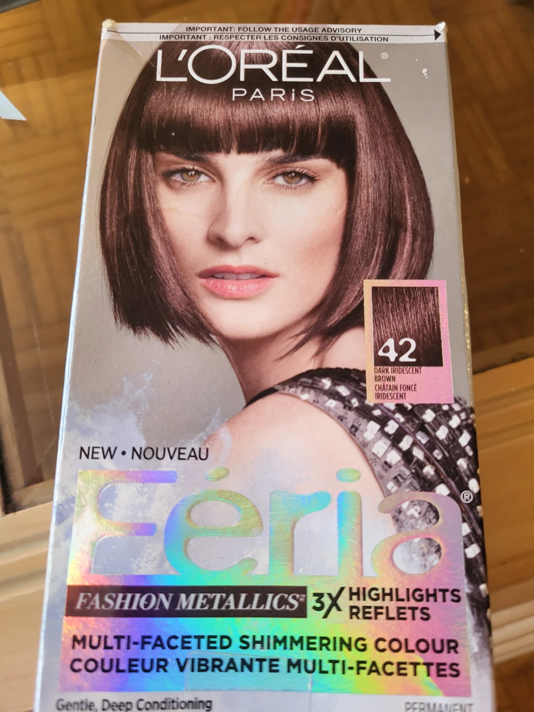 L'Oreal Feria Fashion Metallics #42 Dark Iridescent Brown