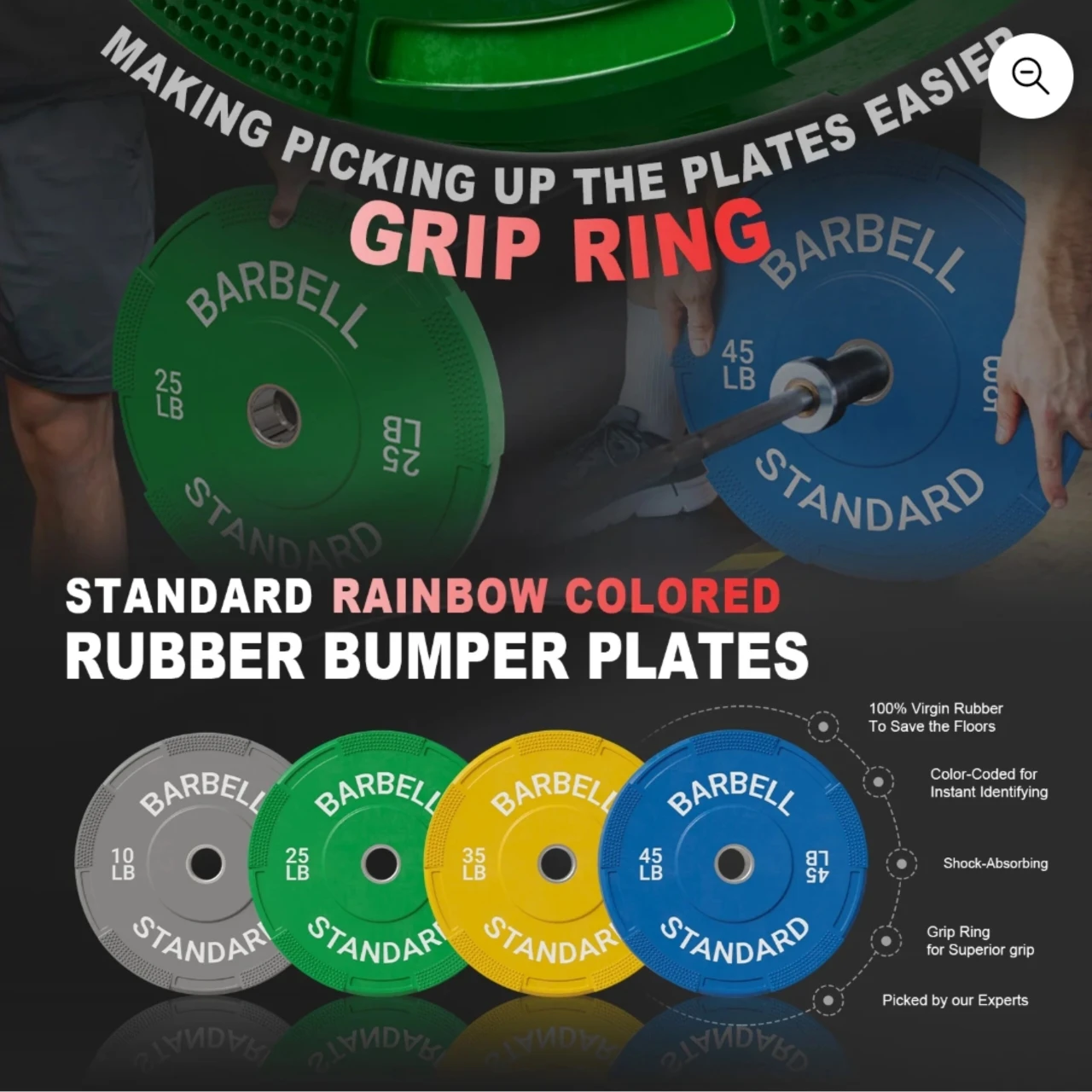 Mikolo Bumper Plates - 230 lbs Set - photo 2