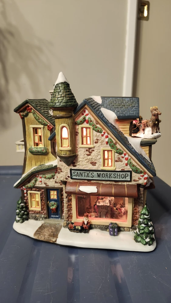 Norman Rockwell Santa's Workshop Porcelain House