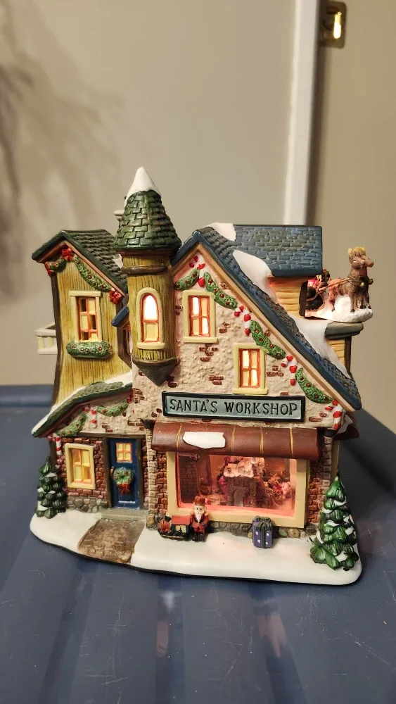 Norman Rockwell Santa's Workshop Porcelain House image indicator(3)