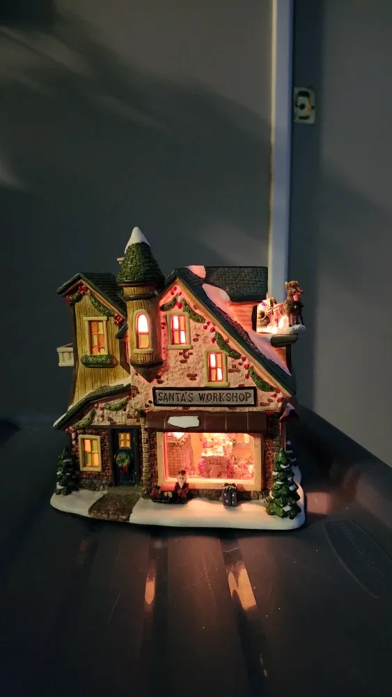 Norman Rockwell Santa's Workshop Porcelain House image indicator(4)