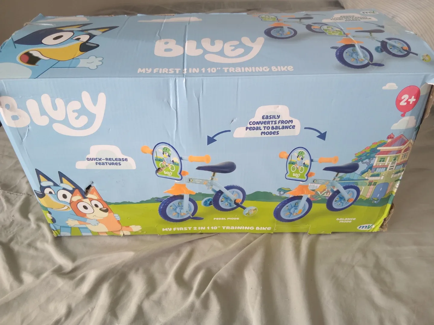 Bluey My First 2 in 1 10" Training Bike - New in Box!