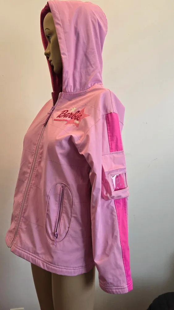 Barbie vinyl thick warm RAIN Jacket LARGE #Cleanout