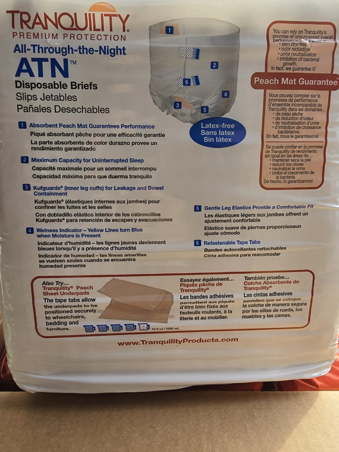 Tranquility ATN Disposable Briefs - Size Large pack of 12 - photo 3