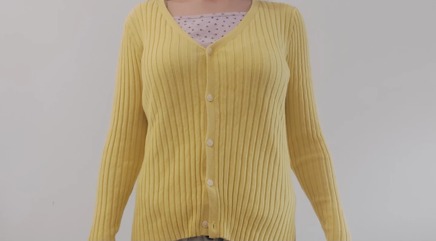 Frank And Oak Yellow Cardigan - Size S - photo 2