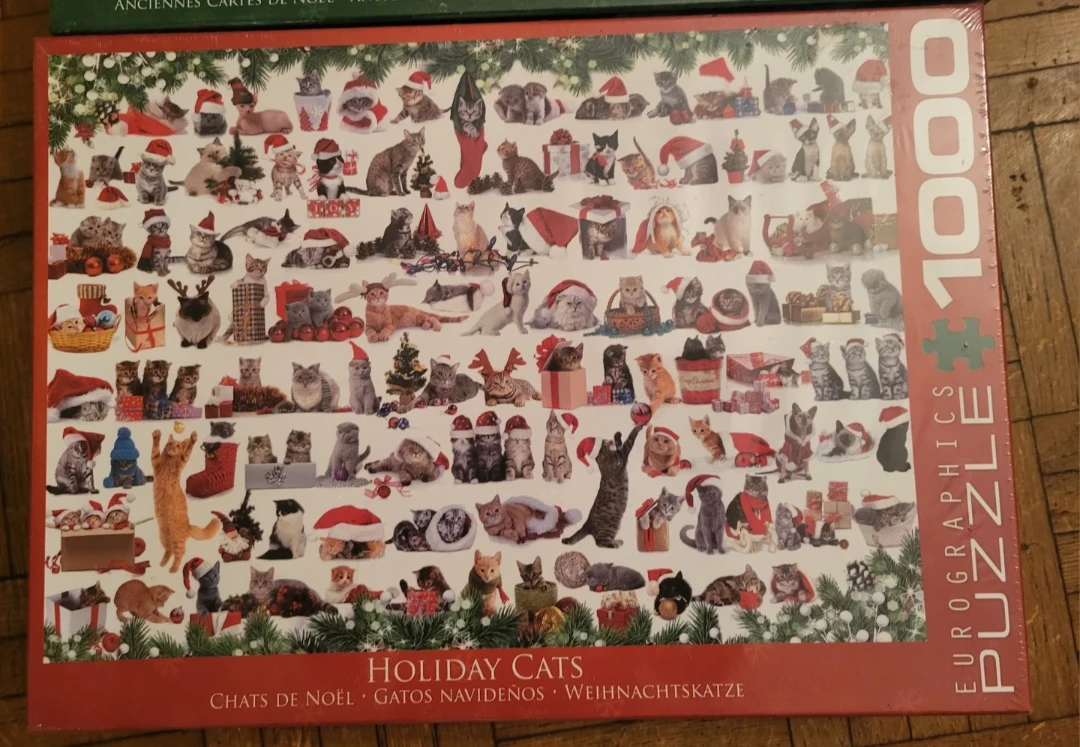 Eurographics 1000 Piece Puzzles: Vintage Christmas & Cats