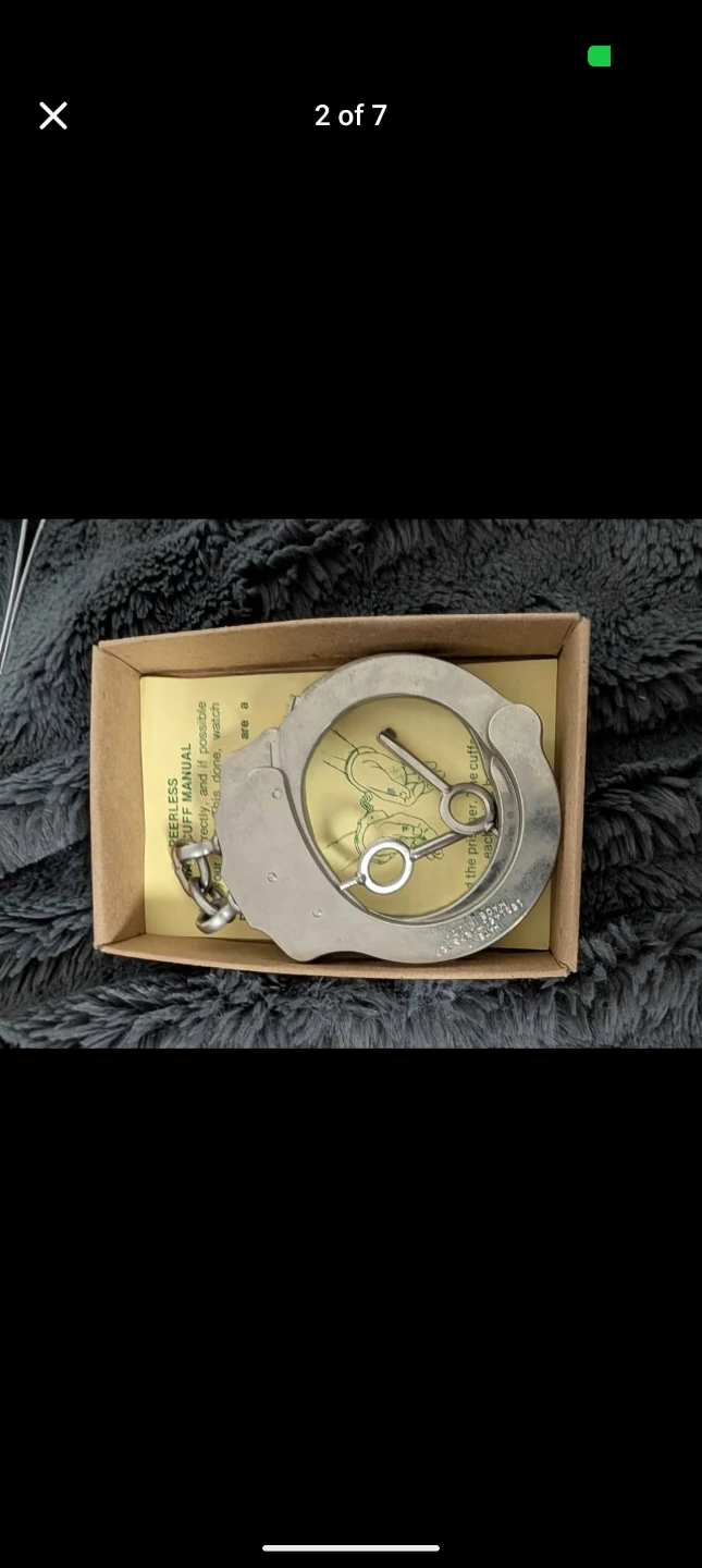 Peerless Nickel Handcuffs w/ Box & Manual - photo 2