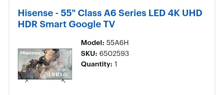 55" HiSense Smart TV - photo 2