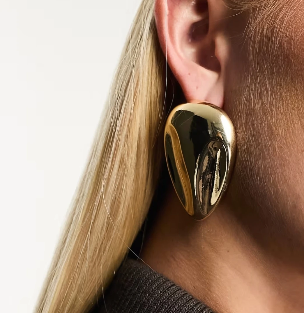 Gold Statement Earrings - Fashion Jewelry